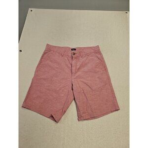 Johnnie-O Wyatt Performance Shorts Mens Size 32 Flat Front Pockets Golf Pink 10"